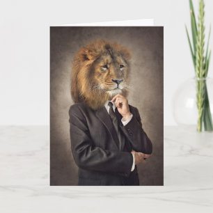 Portrait of A Lion Card