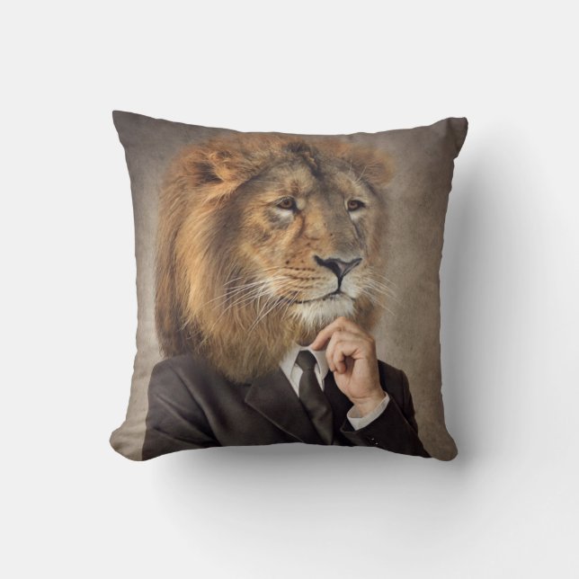 Portrait of A Lion Cushion (Front)