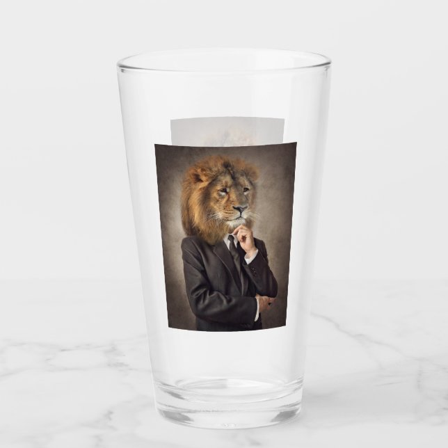 Portrait of A Lion Glass (Front)