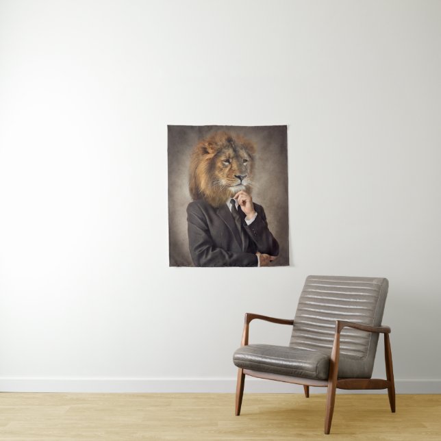 Portrait of A Lion Tapestry (In Situ)