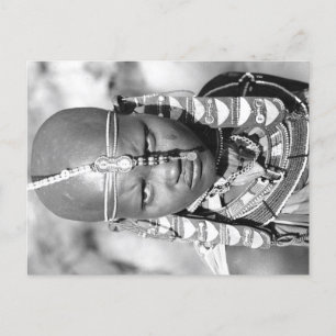 Portrait of a Maasai Postcard