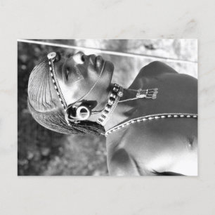 Portrait of a Maasai Warrior Postcard