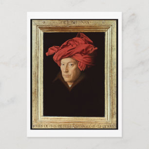 Portrait of a Man, 1433 (oil on oak) (see also 422 Postcard