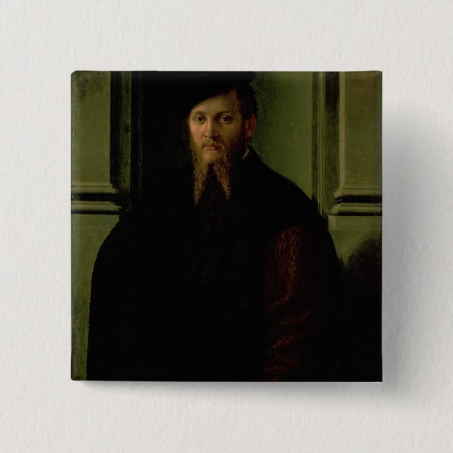 Portrait of a Man 15 Cm Square Badge (Front)