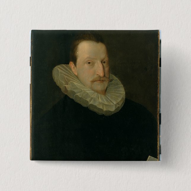 Portrait of a Man 2 15 Cm Square Badge (Front)