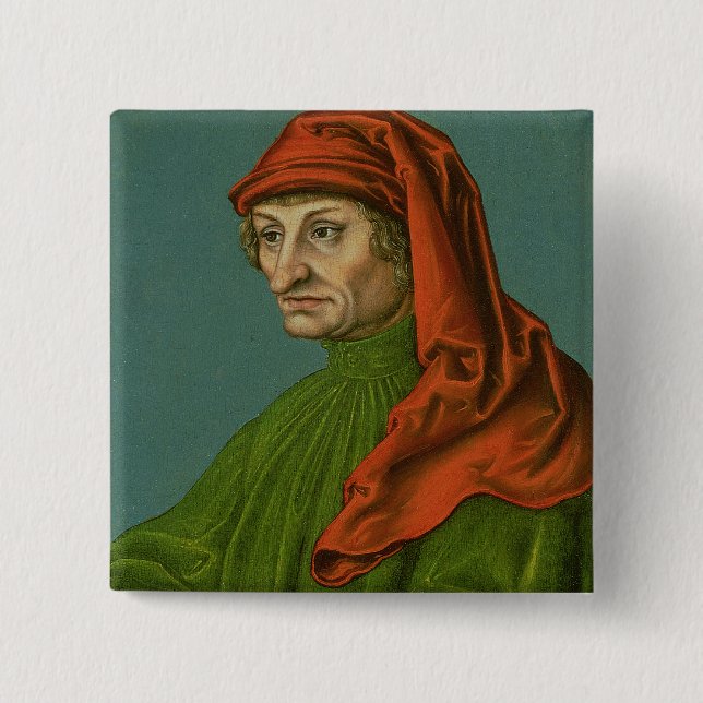 Portrait of a Man 2 15 Cm Square Badge (Front)