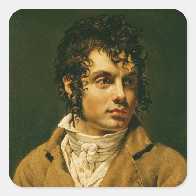 Portrait of a Man 2 Square Sticker (Front)