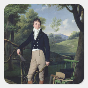 Portrait of a Man 3 Square Sticker