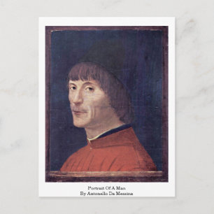 Portrait Of A Man By Antonello Da Messina Postcard