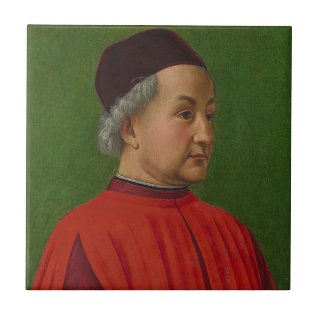 Portrait of a Man Ceramic Tile (Front)
