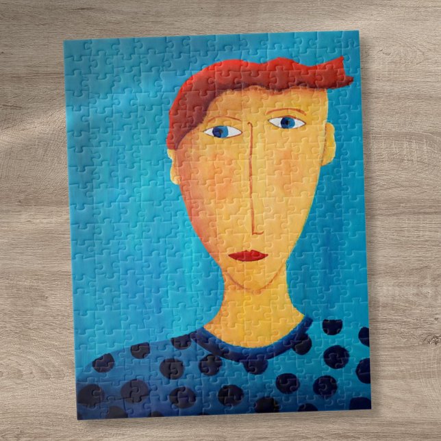 Portrait Of A Man Contemporary Art Painting Jigsaw Puzzle (Portrait Of A Man Contemporary Art Painting Jigsaw Puzzle)