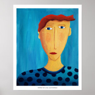 Portrait Of A Man Contemporary Painting Art Print