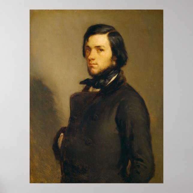 Portrait of a Man - Jean-François Millet Fine Art Poster (Front)