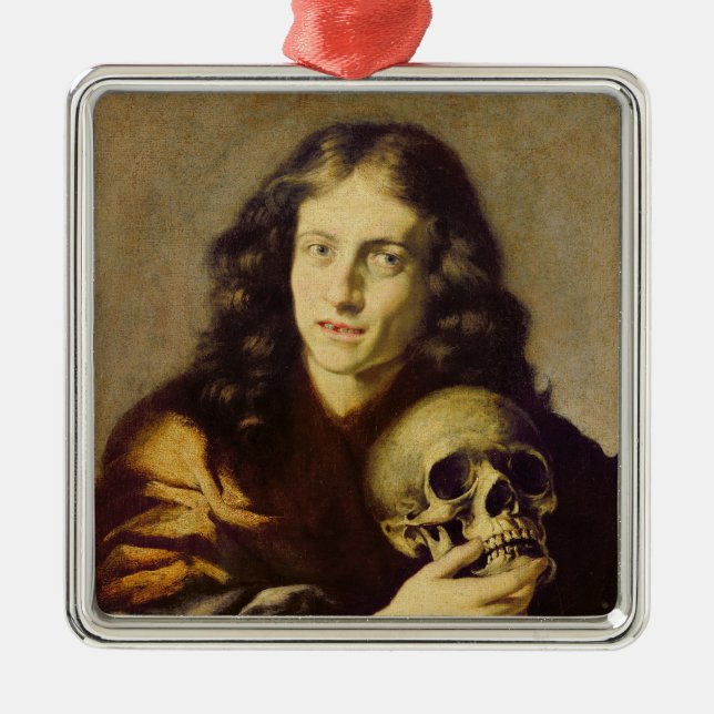 Portrait of a Man Metal Tree Decoration (Front)