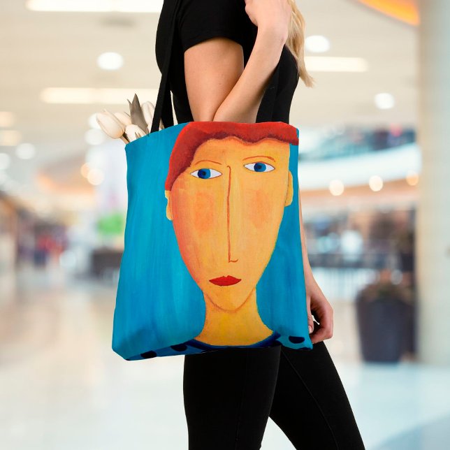 Portrait Of A Man Modern Art Painting Tote Bag (Creator Uploaded)