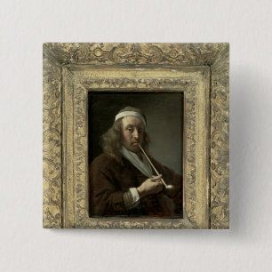Portrait of a man, said to be the artist 15 cm square badge