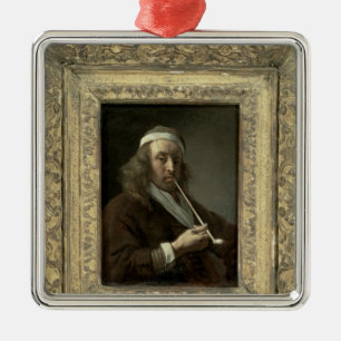 Portrait of a man, said to be the artist metal ornament