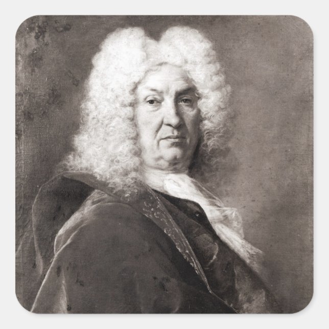 Portrait of a Man Square Sticker (Front)