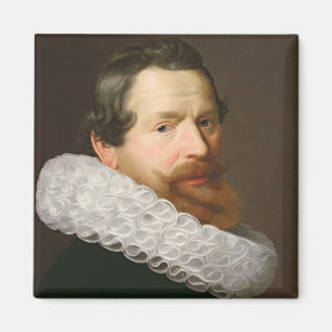 Portrait of a Man Wearing a Ruff Magnet