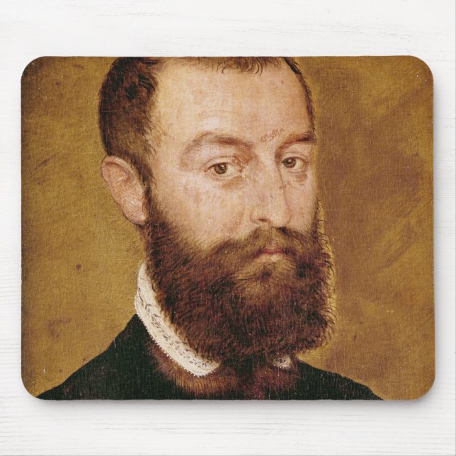 Portrait of a Man with a Beard Mouse Pad (Front)