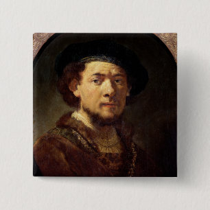 Portrait of a Man with a Gold Chain 15 Cm Square Badge