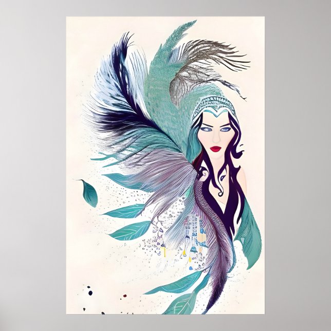 Portrait of a mystic woman poster (Front)