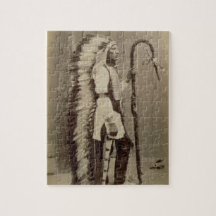 Portrait of a Native American from 'Buffalo Bill's Jigsaw Puzzle