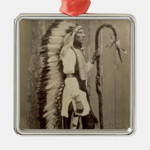 Portrait of a Native American from 'Buffalo Bill's Metal Tree Decoration
