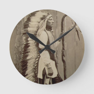 Portrait of a Native American from 'Buffalo Bill's Round Clock