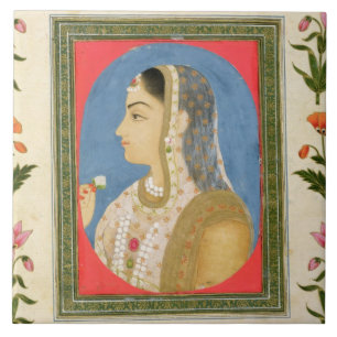 Portrait of a noble lady, from the Small Clive Alb Tile