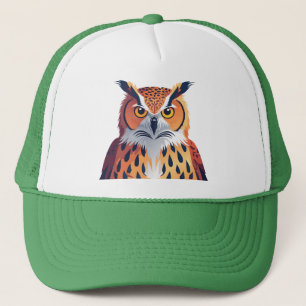 Portrait of a owl with big eyes trucker hat