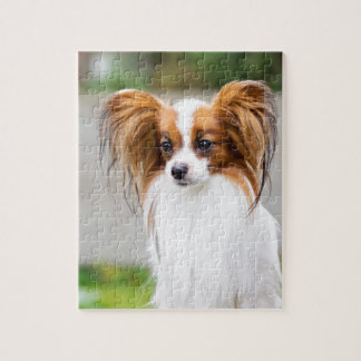 Portrait of a papillon dog jigsaw puzzle