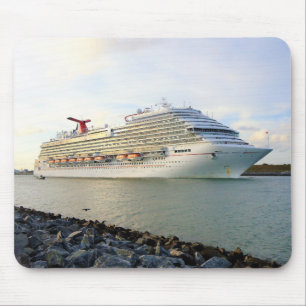Portrait of a Passing Cruise Ship Mouse Pad