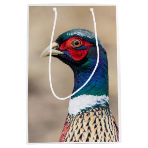 Portrait of a pheasant medium gift bag