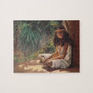 Portrait of a Polynesian Girl - Helen T. Dranga Jigsaw Puzzle