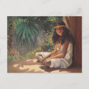 Portrait of a Polynesian Girl - Helen T. Dranga Postcard