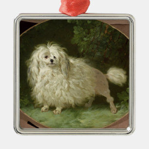 Portrait of a Poodle Metal Ornament
