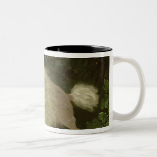 Portrait of a Poodle Two-Tone Coffee Mug