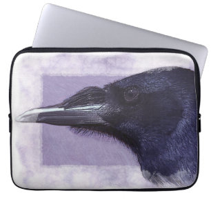 Portrait of a Raven Corvid-lovers Art Design Laptop Sleeve