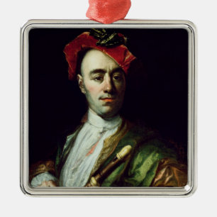 Portrait of a Recorder Player Metal Ornament
