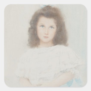 Portrait of a Renee Lambert de Rothschild Square Sticker