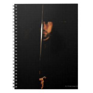 Portrait of a Samurai warrior holding a sword 4 Notebook