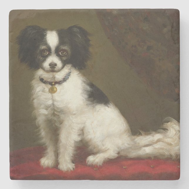 Portrait of a Spaniel Stone Coaster (Front)