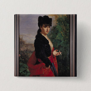 Portrait of a Spanish Woman 15 Cm Square Badge