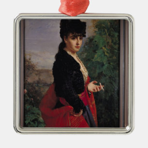 Portrait of a Spanish Woman Metal Ornament