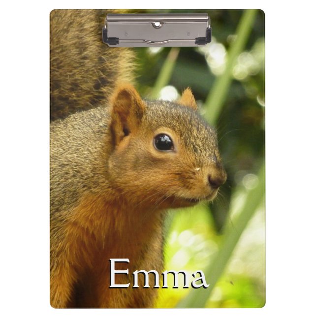 Portrait of a Squirrel Nature Animal Photography Clipboard (Front)