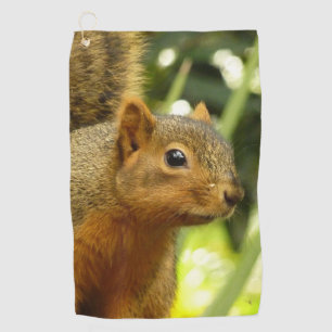 Portrait of a Squirrel Nature Animal Photography Golf Towel