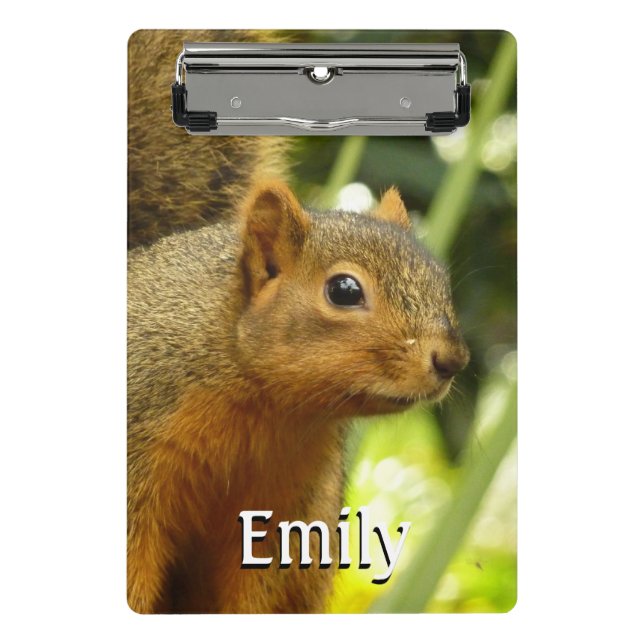 Portrait of a Squirrel Nature Animal Photography Mini Clipboard (Front)