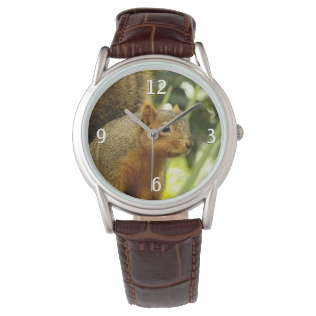 Portrait of a Squirrel Nature Animal Photography Watch (Front)