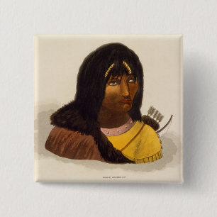 Portrait of a Stone Indian, from 'Narrative of a J 15 Cm Square Badge